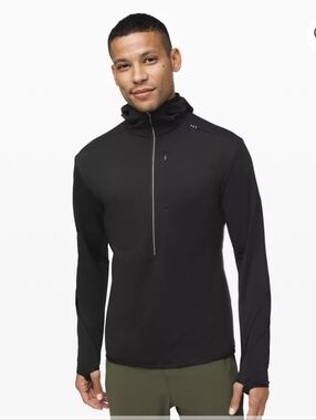 Lululemon Cold Terrain Half Zip Black Pullover Mens XL